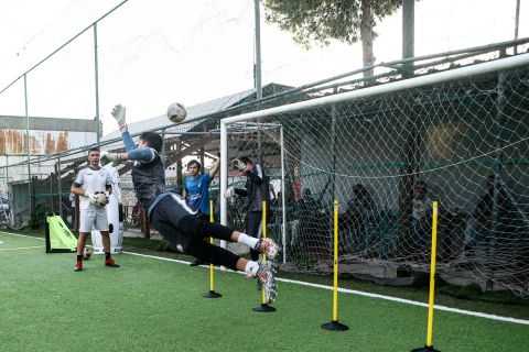 Στιγμιότυπο από την προπόνηση στη Nuevo Goalkeeper Academy